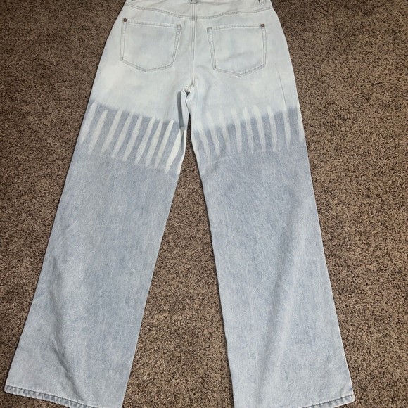Cooper flash highrise skate wide leg ombre jeans sz 8 Fast Shipping - Picture 1 of 9